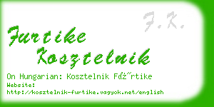 furtike kosztelnik business card